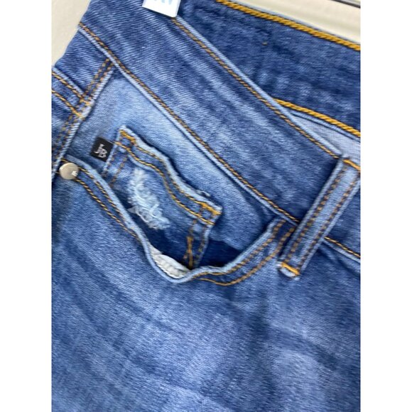 Judy Blue Womens Skinny Fit Distressed Mid Rise Ankle Jeans Size 31 Blue Denim - Picture 12 of 16